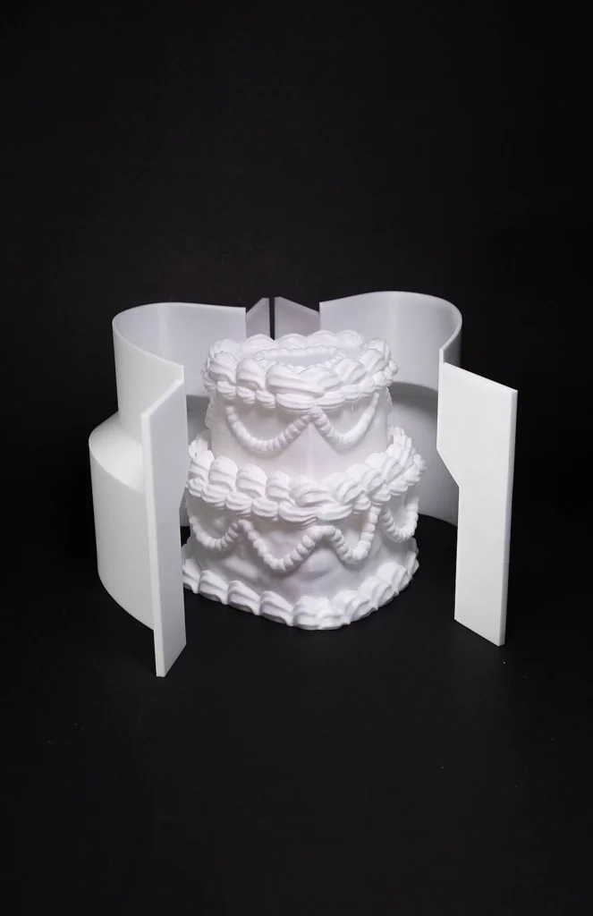 3D Printed White Wedding Cake