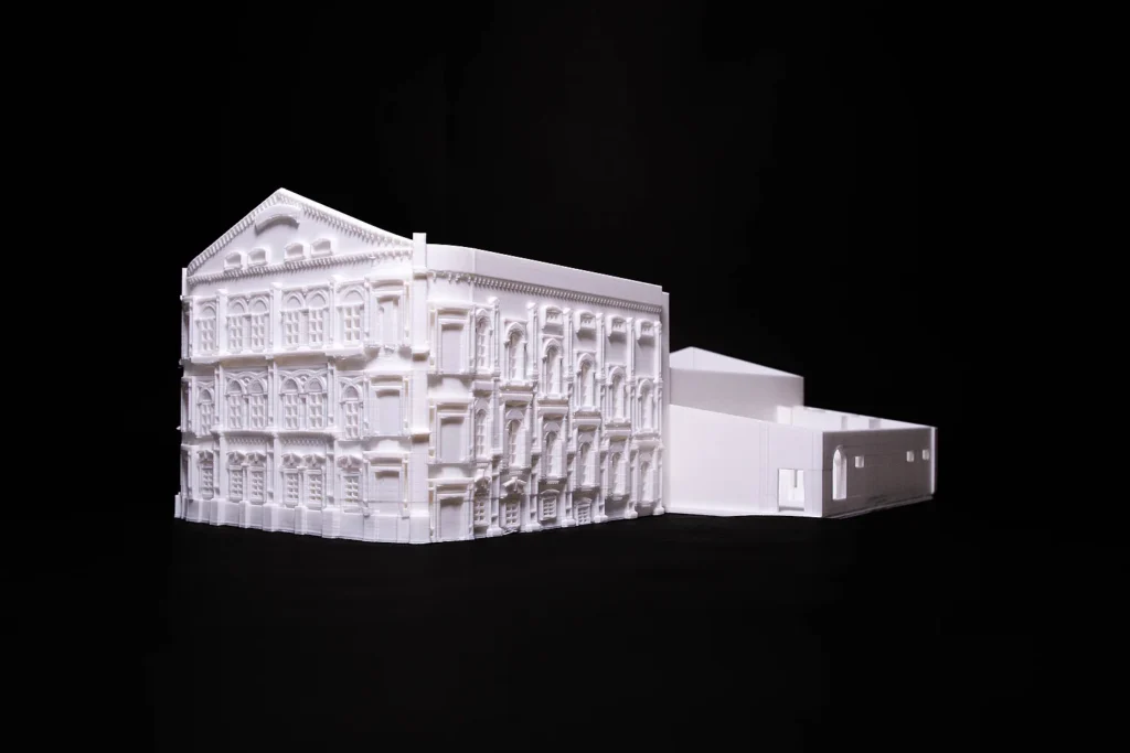 Detailed White Architectural Building 3D Print