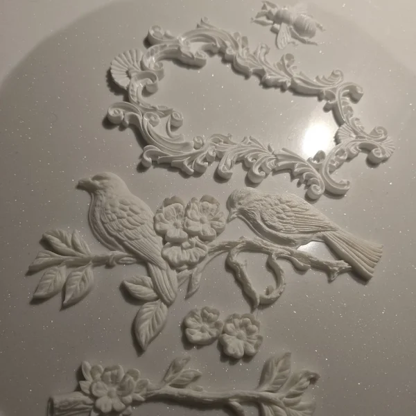 Beautiful 3D printed bird and floral design wall art, exclusively from Print3D.pk.
