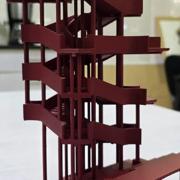 Detailed 3D printed building model with intricate design available at Print3D.pk for architectural enthusiasts.