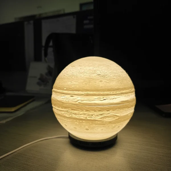 Unique Jupiter Night Lamp 3D Printed by Print3D.pk for Home Decor and Gift Ideas.