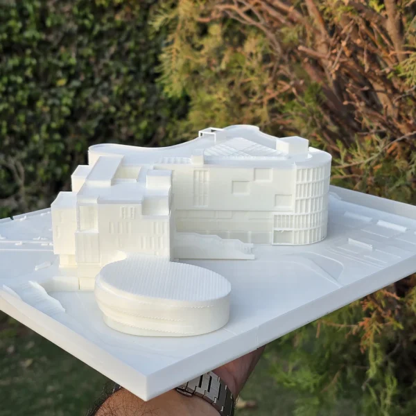 A highly detailed 3D printed architectural model on a base, crafted by Print3D.pk with precision. - View 3