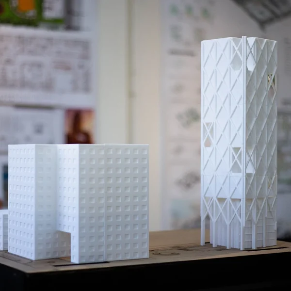 A highly detailed 3D printed architectural model created by Print3D.pk with intricate lattice design. - View 2