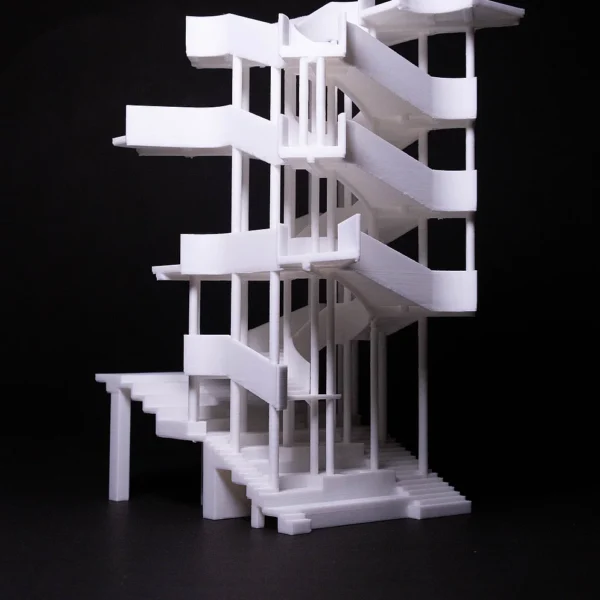 A highly detailed 3D printed architectural model from Print3D.pk showcasing a modern building design.