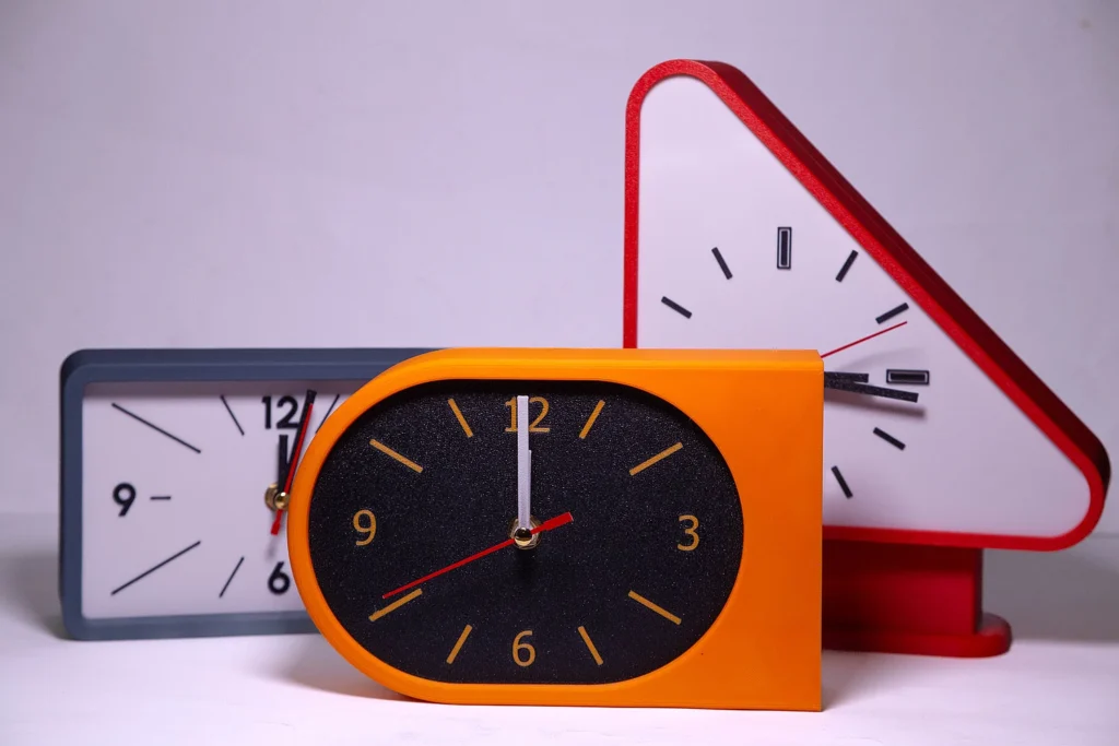 Retro Geometric 3D Printed Alarm Clock
